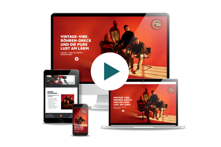 Caramel Band Webdesign
